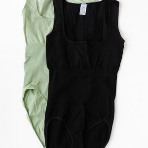 Set of 2 Tummy Control Bodysuits – Black & Sage Green (NWOT)
